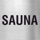 Piktogramm Sauna aus Edelstahl Piktogramm Sauna www.abstandshalter-online.com/ 70x70mm