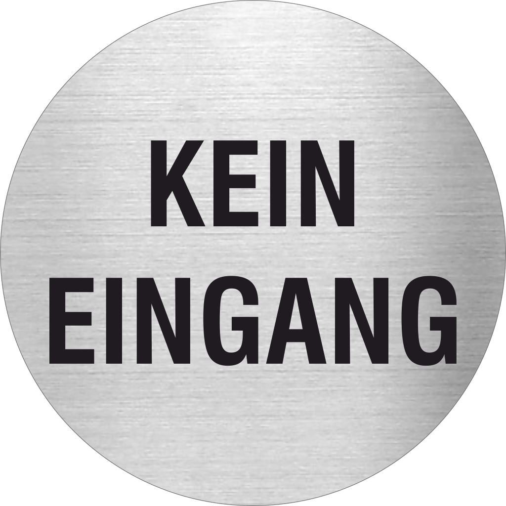Piktogramm Kein Eingang aus Edelstahl Piktogramm Kein Eingang www.abstandshalter-online.com/ Ø60mm