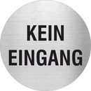Piktogramm Kein Eingang aus Edelstahl Piktogramm Kein Eingang www.abstandshalter-online.com/ Ø60mm