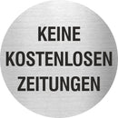 Piktogramm Keine Kostenlose Zeitungen aus Edelstahl Piktogramm Keine Kostenlose Zeitungen