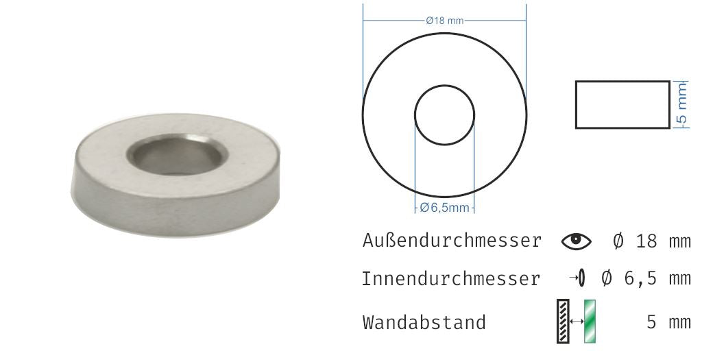 Distanzhülsen Matt verchromt 110