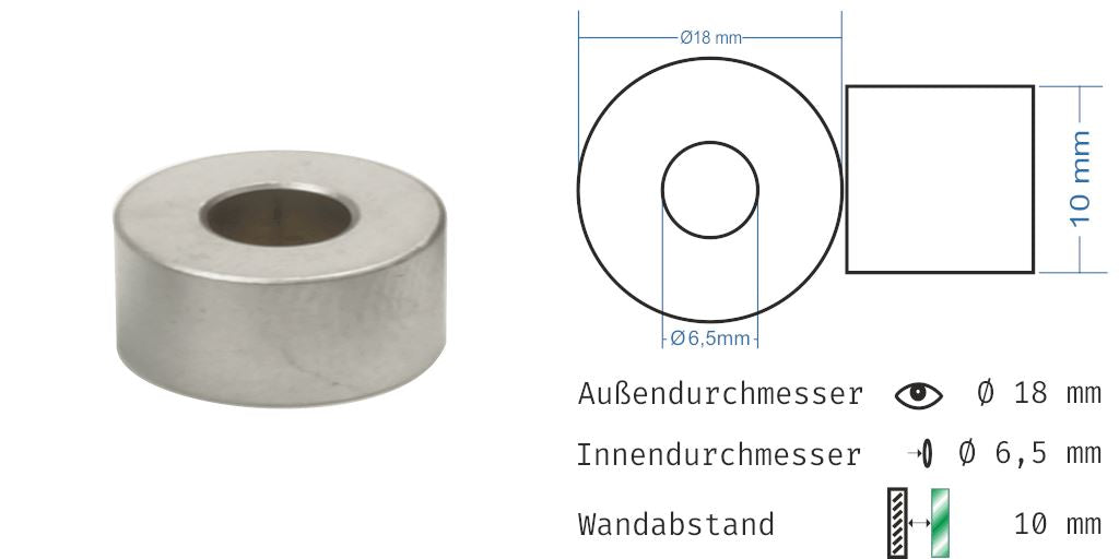 Distanzhülsen Matt verchromt 111