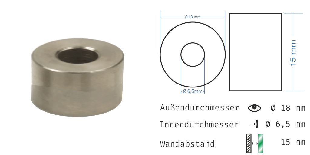 Distanzhülsen Basedow aus Edelstahl 1987