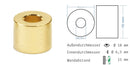 Distanzhülsen Gold glänzend 1456
