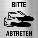 Piktogramm Bitte Schuhe abtreten aus Edelstahl Piktogramm Bitte Schuhe abtreten
