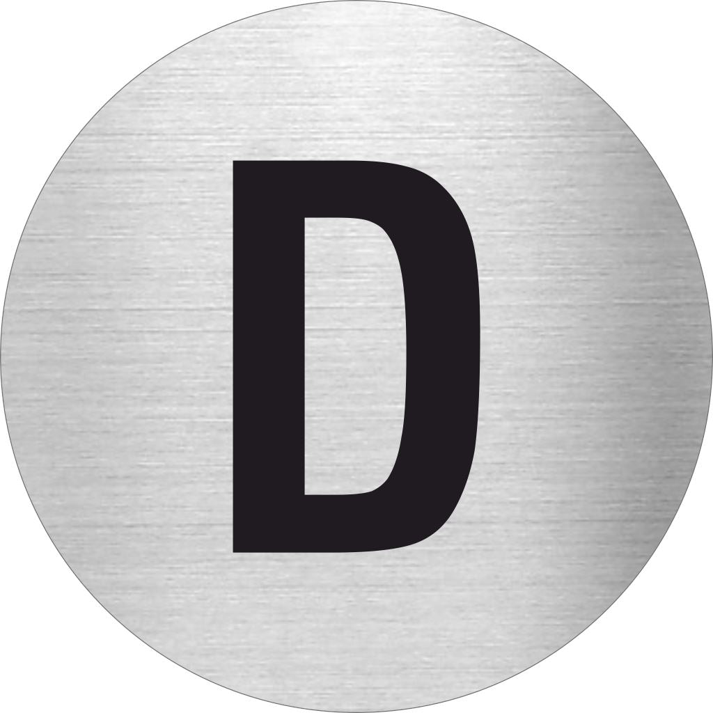 Piktogramme WC D aus Edelstahl Piktogramm WC D www.abstandshalter-online.com/ Ø60mm