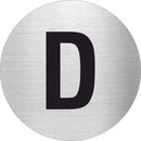 Piktogramme WC D aus Edelstahl Piktogramm WC D www.abstandshalter-online.com/ Ø60mm