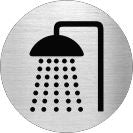 Piktogramme Dusche Edelstahl Piktogramm Dusche Pikto www.abstandshalter-online.com/ Ø60mm