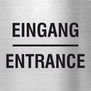 Piktogramm Eingang / Entrance aus Edelstahl Piktogramm Eingang / Entrance