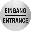 Piktogramm Eingang / Entrance aus Edelstahl Piktogramm Eingang / Entrance