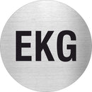 Piktogramm EKG aus Edelstahl Piktogramm EKG www.abstandshalter-online.com/ Ø60mm
