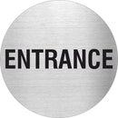 Piktogramm Entrance aus Edelstahl Piktogramm Entrance www.abstandshalter-online.com/ Ø60mm