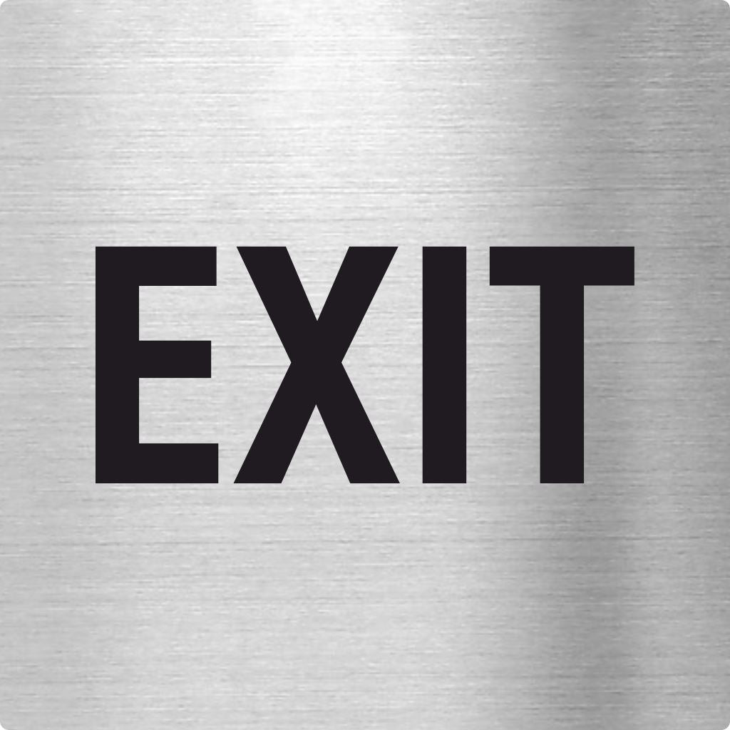 Piktogramm Exit aus Edelstahl Piktogramm Exit www.abstandshalter-online.com/ 70x70mm