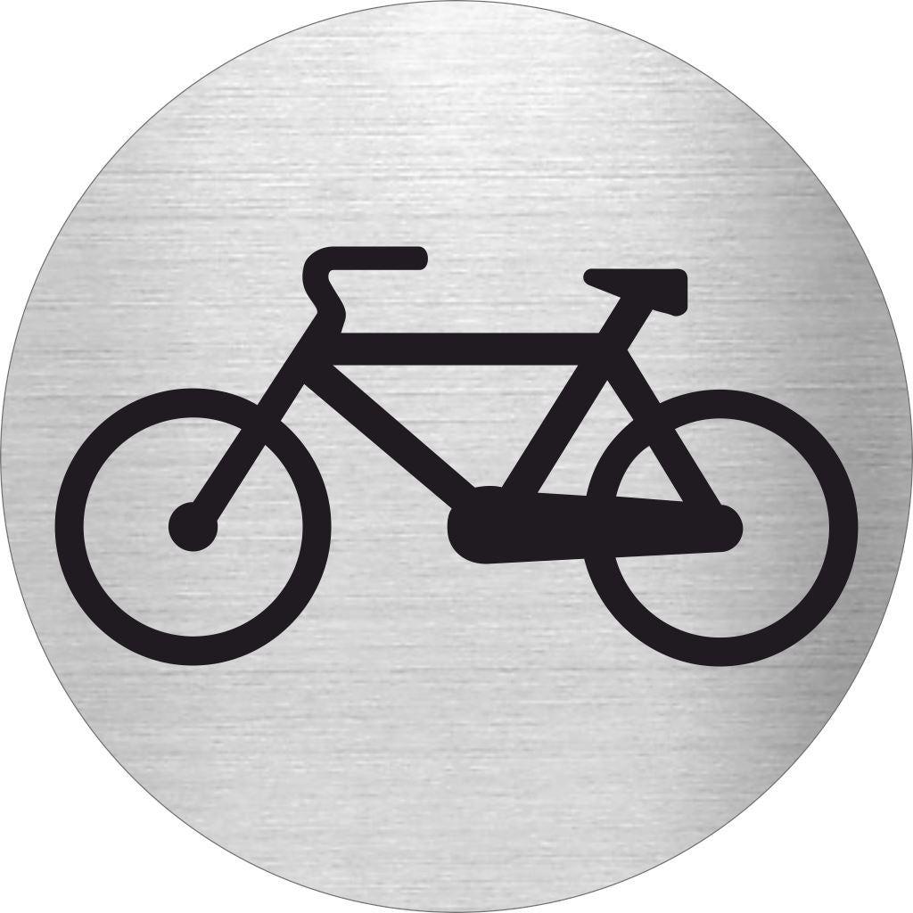 Piktogramm Fahrradkeller aus Edelstahl Piktogramm Fahrradkeller