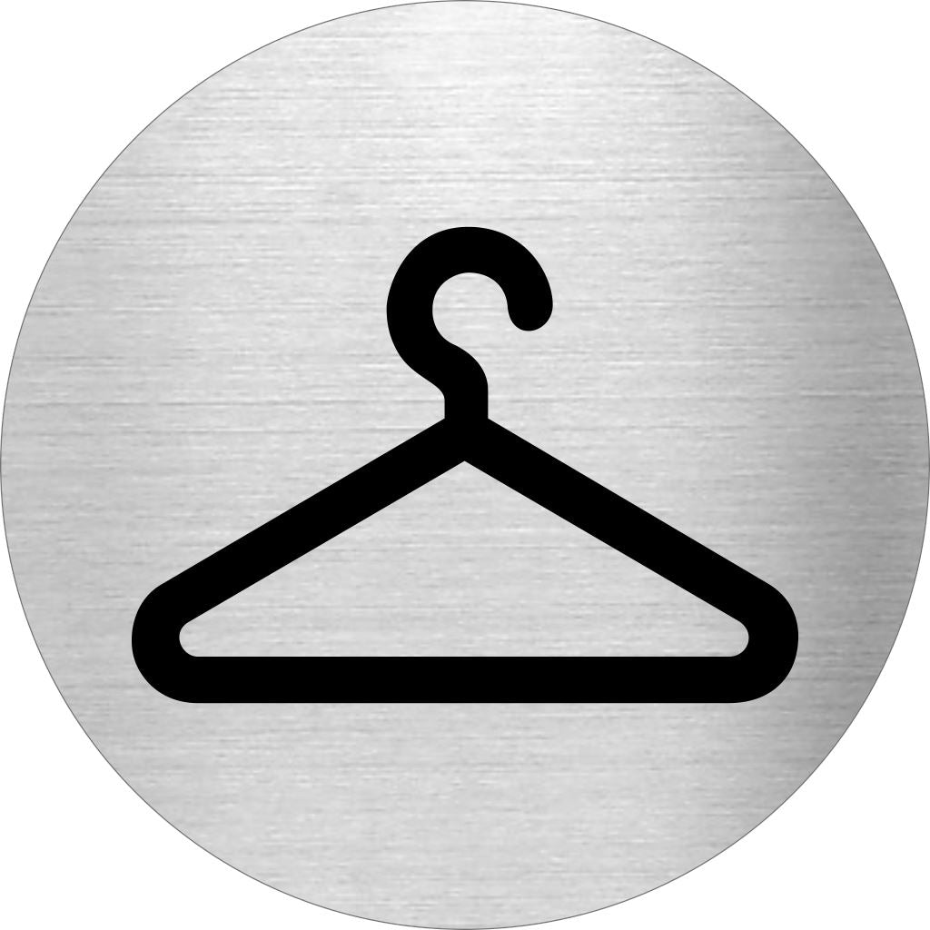 Piktogramm Gaderobe Pikto aus Edelstahl Piktogramm Gaderobe Pikto