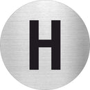 Piktogramme WC H aus Edelstahl Piktogramm WC H www.abstandshalter-online.com/ Ø60mm