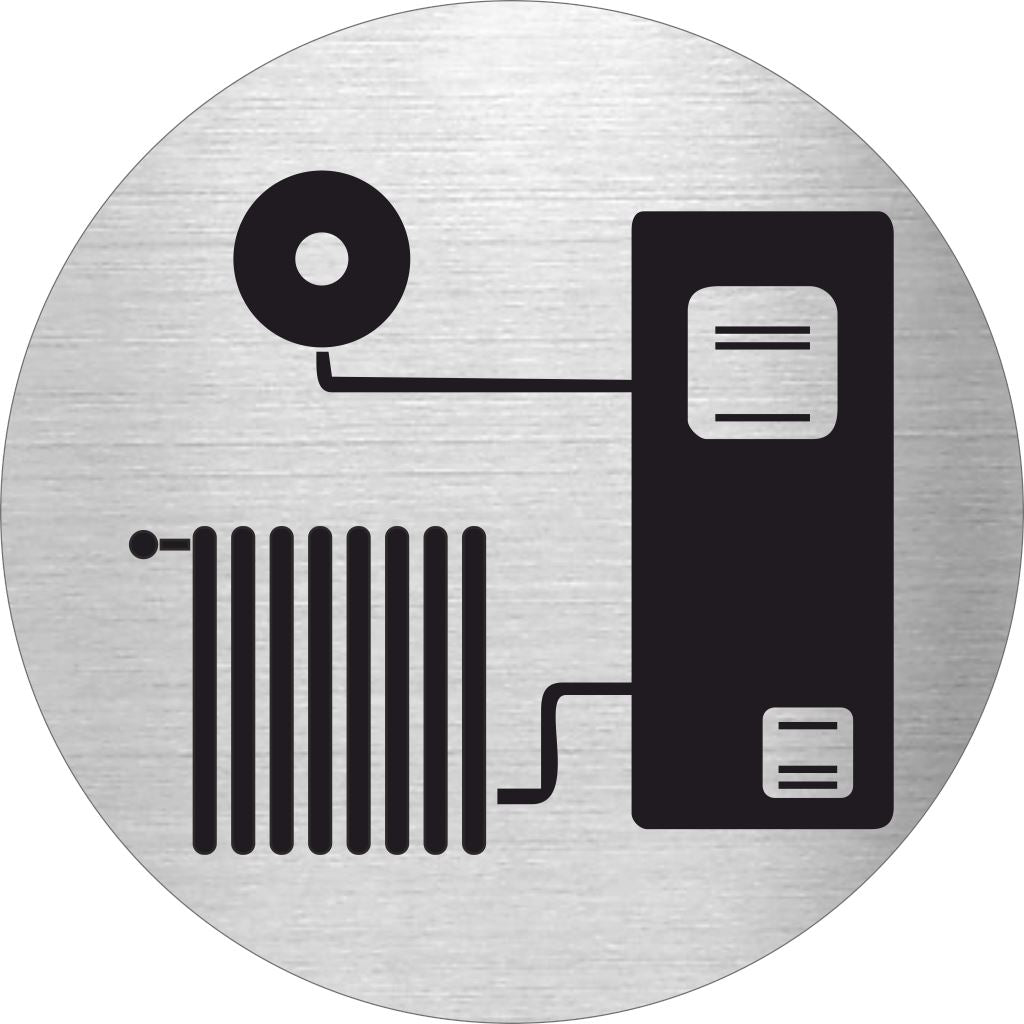 Piktogramme Heizung Pikto aus Edelstahl