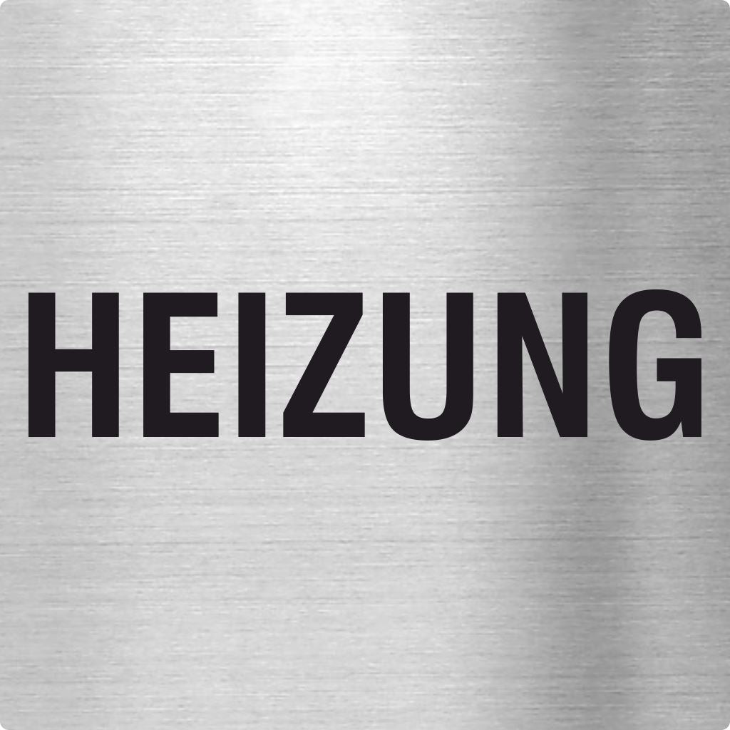 Piktogramm Heizung aus Edelstahl Piktogramm Heizung www.abstandshalter-online.com/ 70x70mm