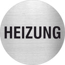 Piktogramm Heizung aus Edelstahl Piktogramm Heizung www.abstandshalter-online.com/ Ø60mm