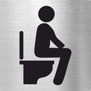 Piktogramme Im sitzen pinkeln Edelstahl Piktogramm Im sitzen pinkeln