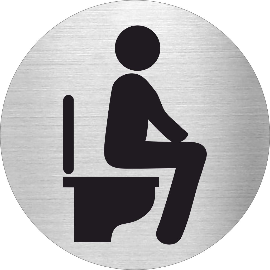 Piktogramme Im sitzen pinkeln Edelstahl Piktogramm Im sitzen pinkeln