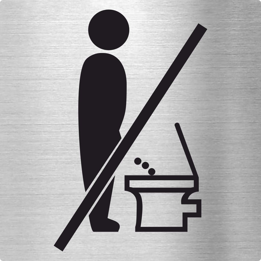 Piktogramme im stehen nicht pullern 2