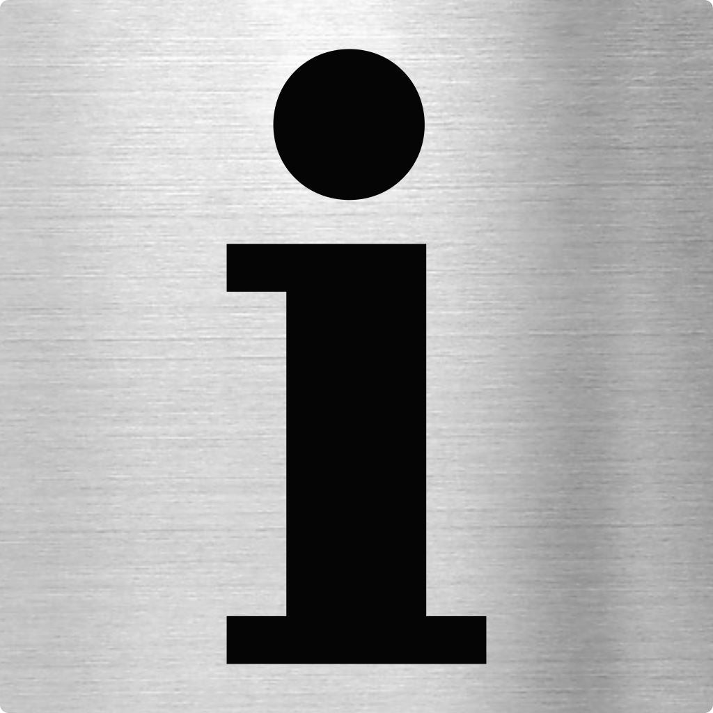 Piktogramm Information aus Edelstahl Piktogramm Information www.abstandshalter-online.com/ 70x70mm