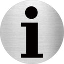 Piktogramm Information aus Edelstahl Piktogramm Information www.abstandshalter-online.com/ Ø60mm