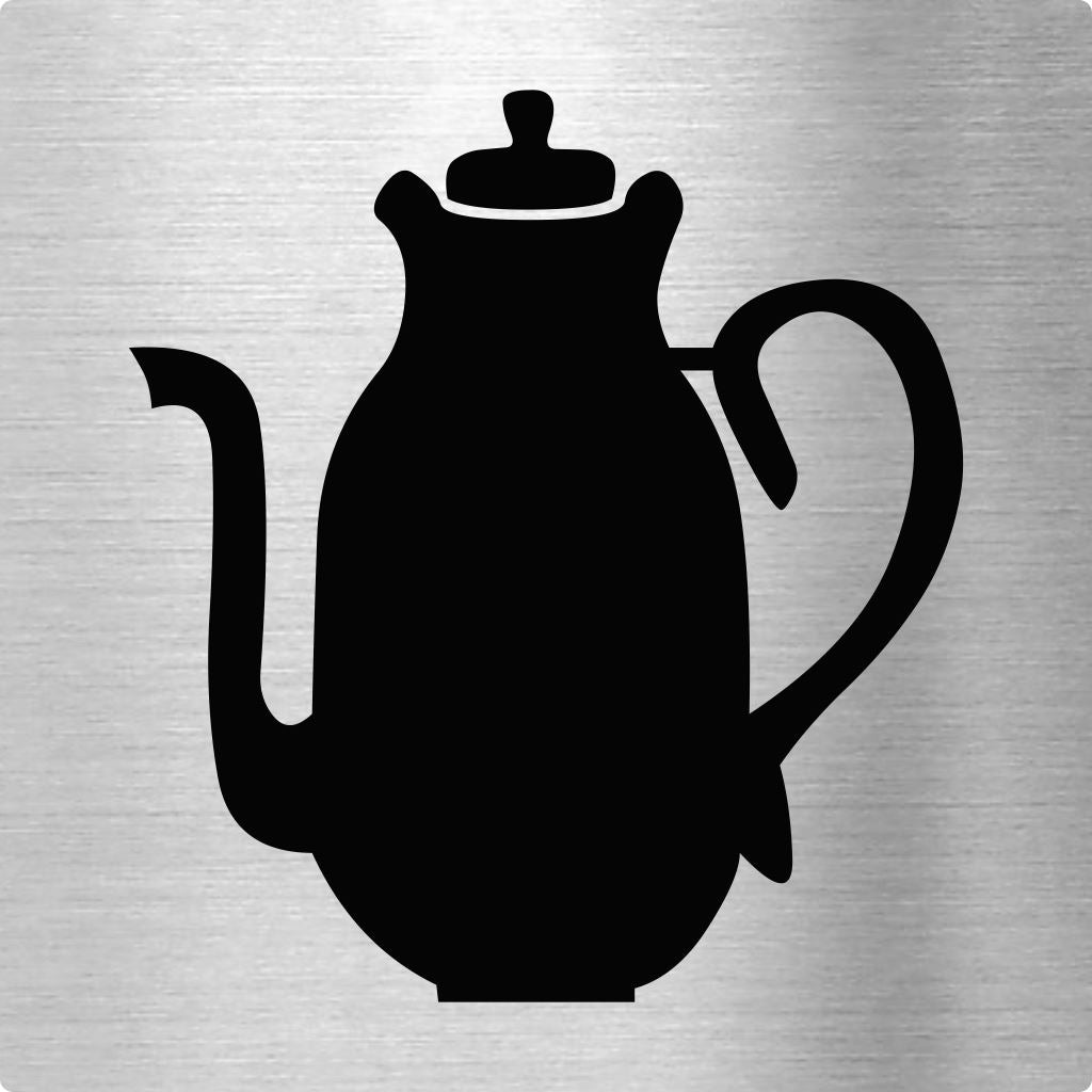 Piktogramm Kaffeeküche aus Edelstahl Piktogramm Kaffeeküche www.abstandshalter-online.com/ 70x70mm