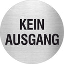 Piktogramm Kein Ausgang aus Edelstahl Piktogramm Kein Ausgang www.abstandshalter-online.com/ Ø60mm