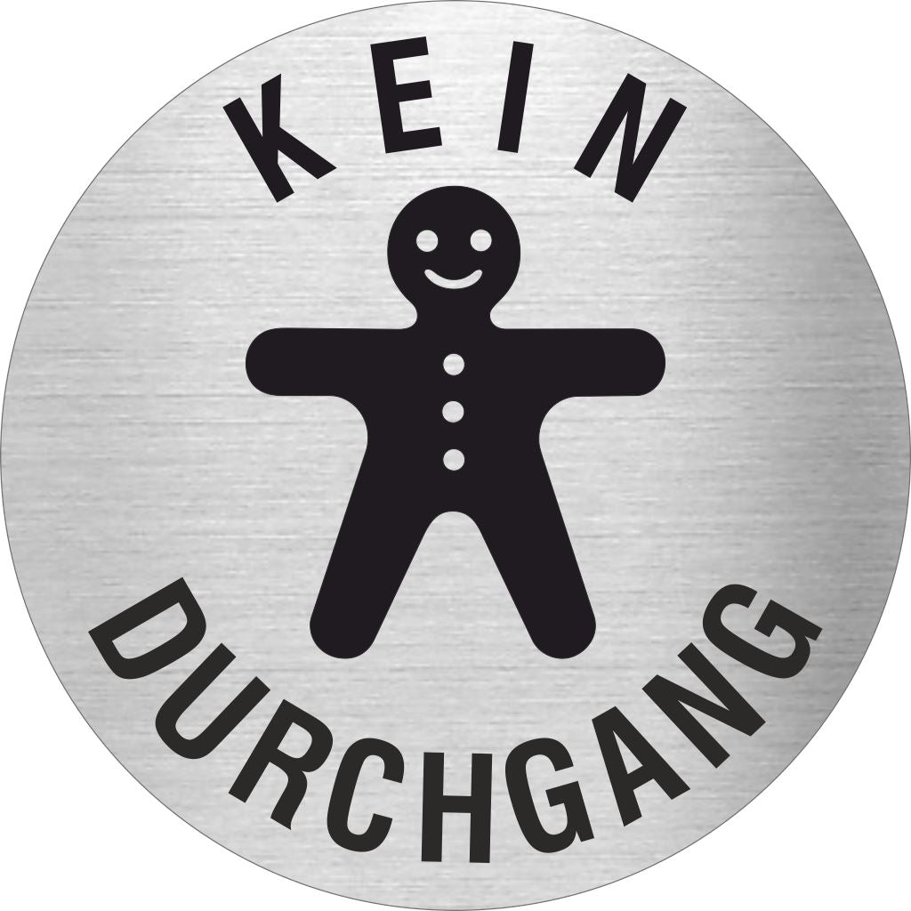 Piktogramm Kein Durchgang mit Pikto aus Edelstahl Piktogramm Kein Durchgang mit Pikto