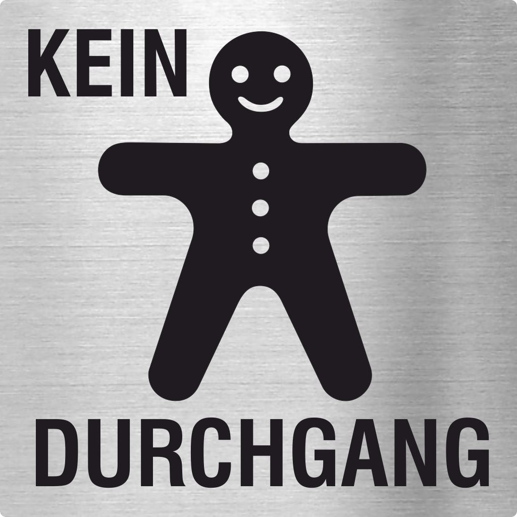 Piktogramm Kein Durchgang mit Pikto aus Edelstahl Piktogramm Kein Durchgang mit Pikto