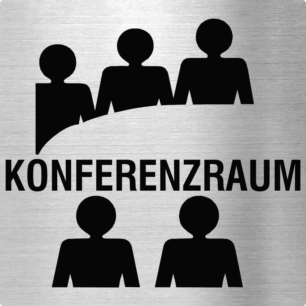 Piktogramm Konferenzraum aus Edelstahl Piktogramm Konferenzraum