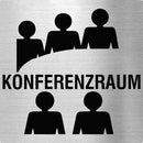 Piktogramm Konferenzraum aus Edelstahl Piktogramm Konferenzraum
