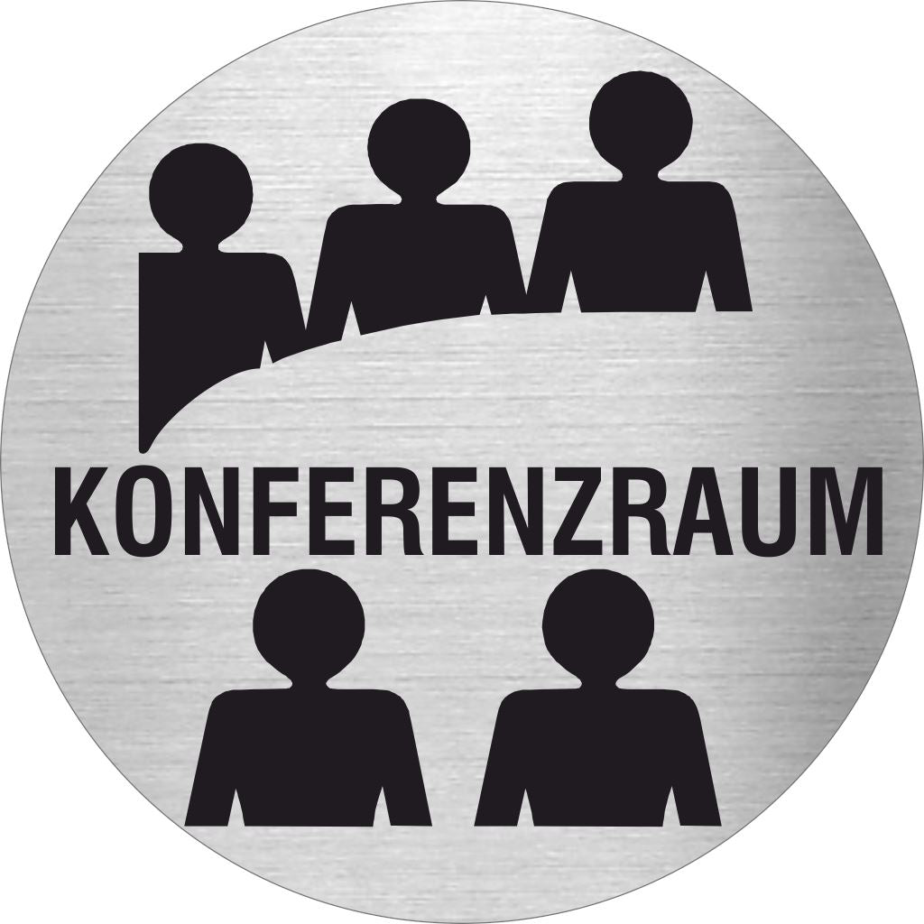 Piktogramm Konferenzraum aus Edelstahl Piktogramm Konferenzraum
