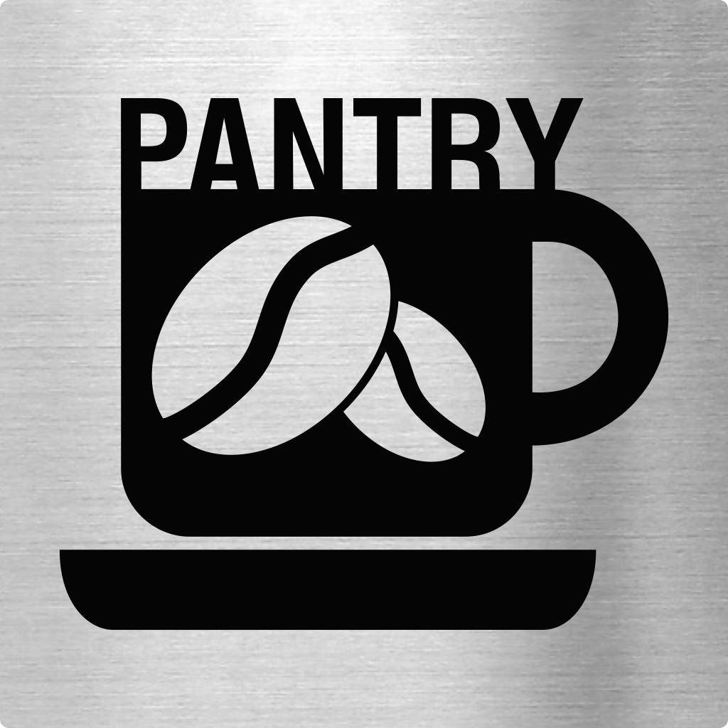 Piktogramm Pantry aus Edelstahl Piktogramm Pantry www.abstandshalter-online.com/ 70x70mm