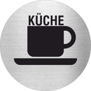 Piktogramm Küche Pikto und Text aus Edelstahl Piktogramm Küche Pikto und Text