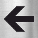 Piktogramm Pfeil links aus Edelstahl Piktogramm Pfeil links www.abstandshalter-online.com/ 70x70mm