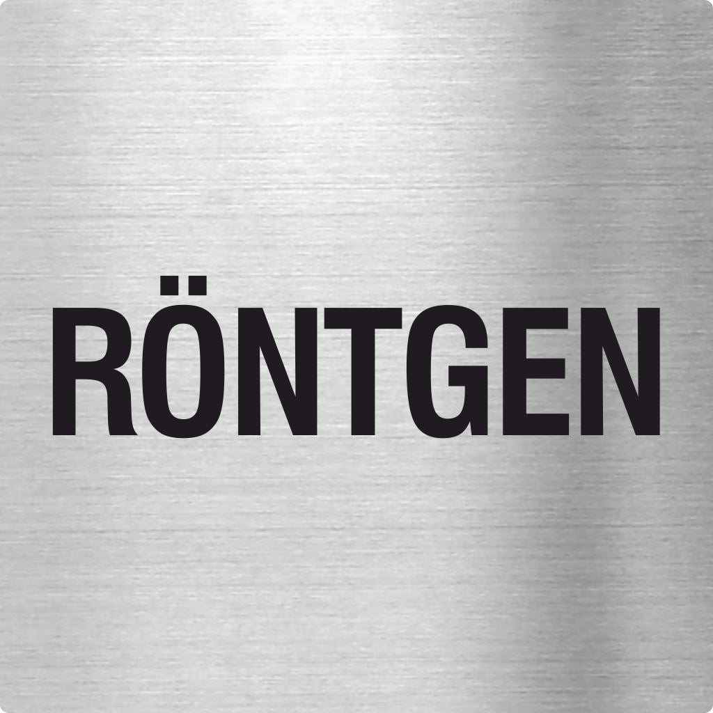 Pikto Röntgen Edelstahl Piktogramm Röntgen www.abstandshalter-online.com/ 70x70mm