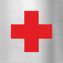 Piktogramm Rot Kreuz aus Edelstahl Piktogramm Rot Kreuz www.abstandshalter-online.com/ 70x70mm