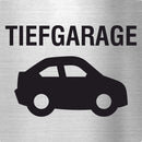 Piktogramm Tiefgarage mit Pikto aus Edelstahl Piktogramm Tiefgarage mit Pikto