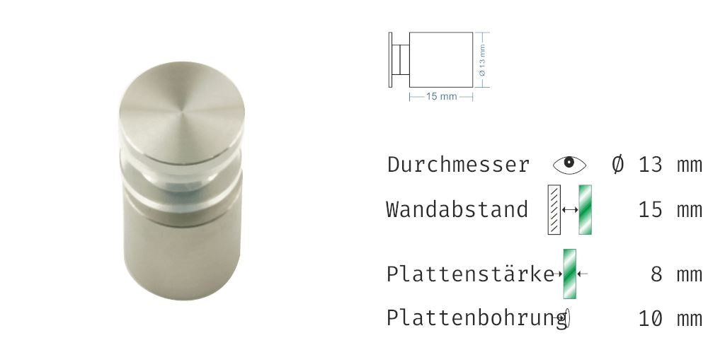 Abstandshalter mit Madenschraube und Linksgewinde M6 - WA: 15 / 25