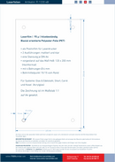 Laserfolie für Türschilder mit 4 Bohrungen 1103