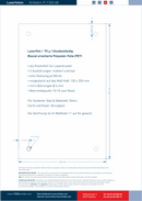 Laserfolie für Türschilder mit 4 Bohrungen 1105