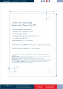 Laserfolie für Türschilder mit 4 Bohrungen 1106