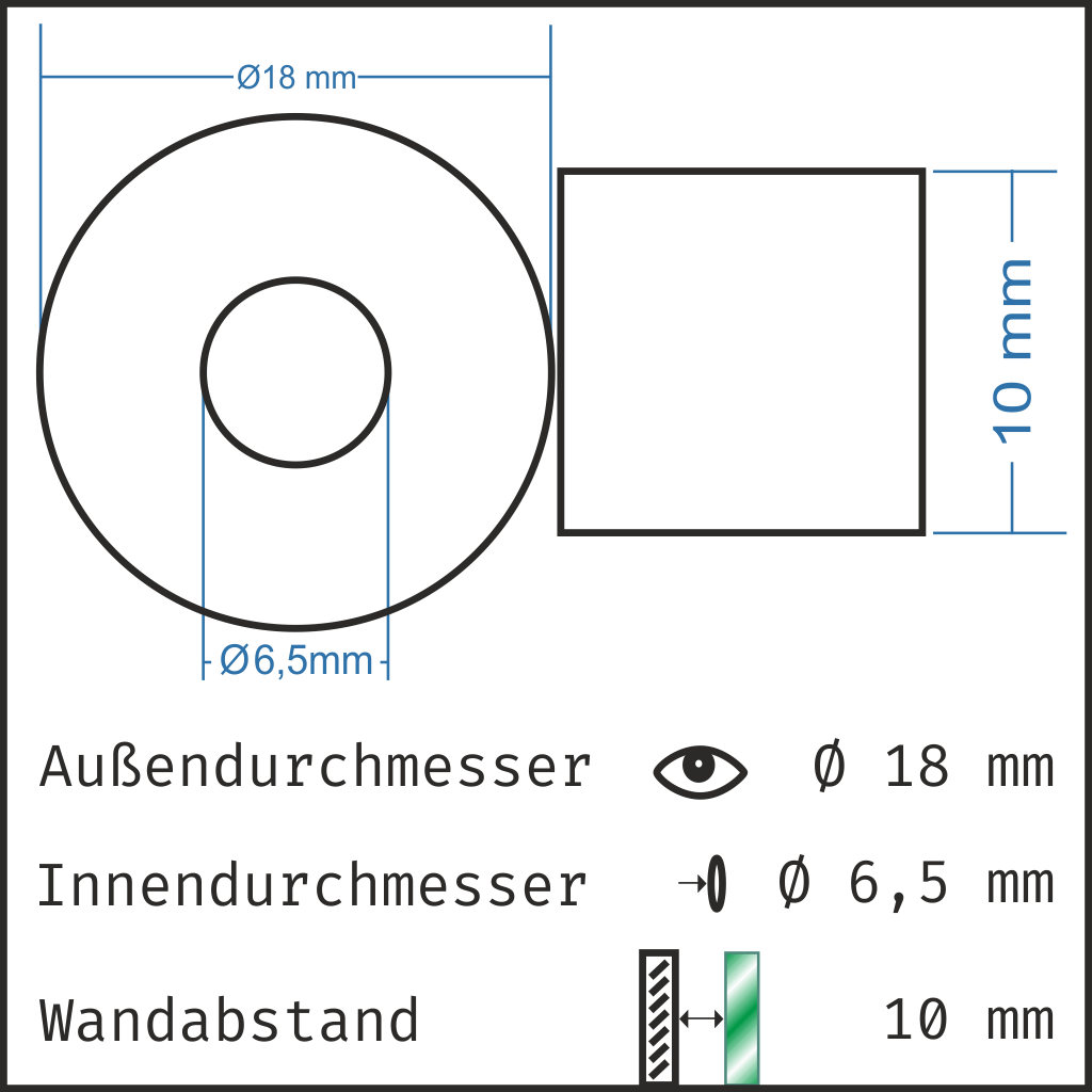 Distanzhülsen Basedow aus Edelstahl 177
