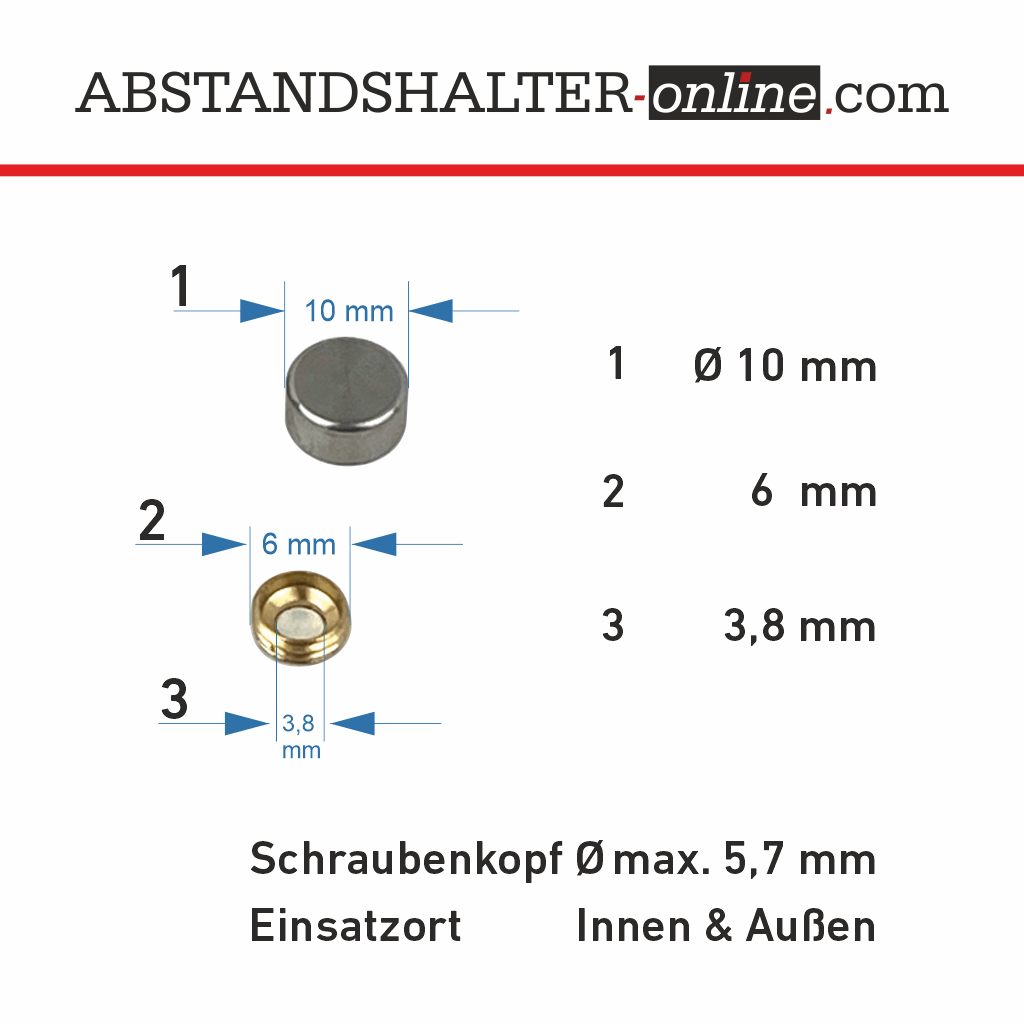 Schraubenkappen Besdorf Glanz verchromt 13