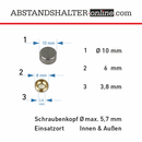 Schraubenkappen Gettorf V2A Edelstahl 13