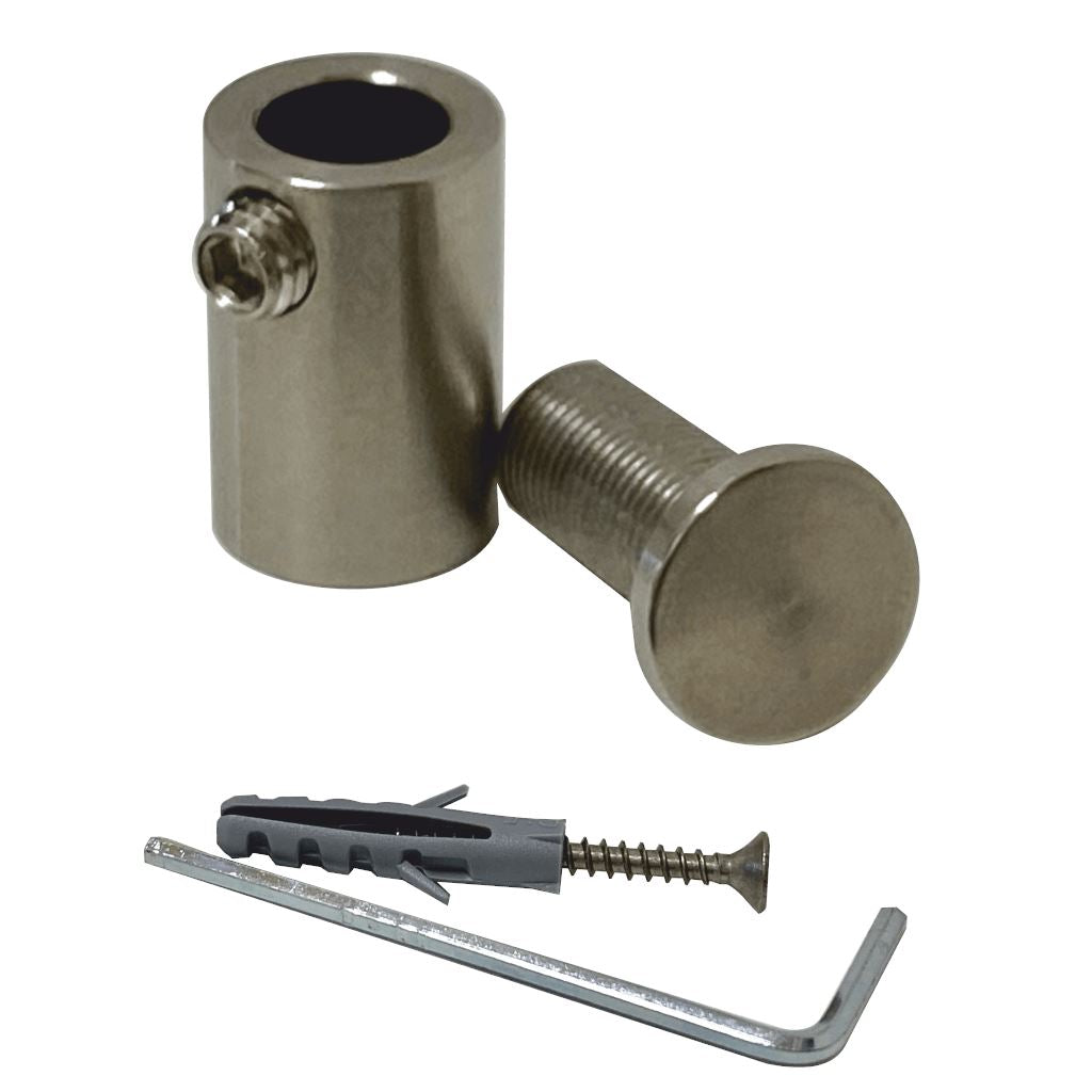 Abstandshalter mit Madenschraube - Ø 10 mm - WA: 15 mm aus Edelstahl - Lieth Abstandshalter Lieth mit Inbus Klemmbereich 1-8mm abstandshalter-online.com