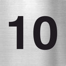 Piktogramm Zahl 10 aus Edelstahl Piktogramm Zahl 10 www.abstandshalter-online.com/ 70x70mm
